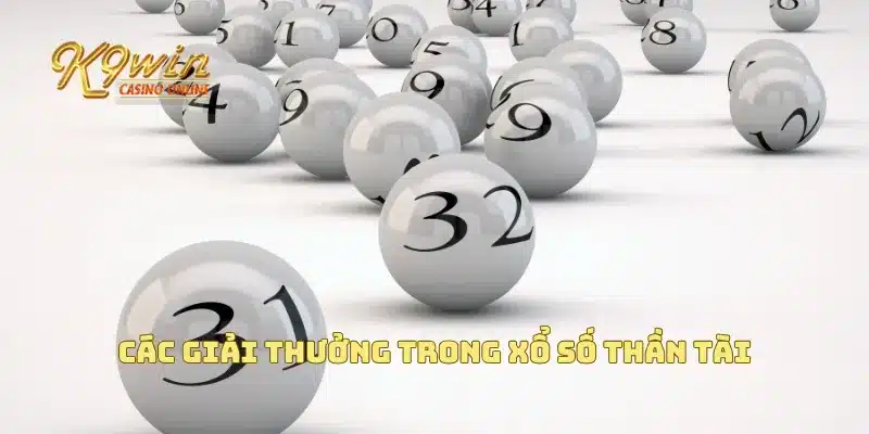 Các giải thưởng trong xổ số thần tài